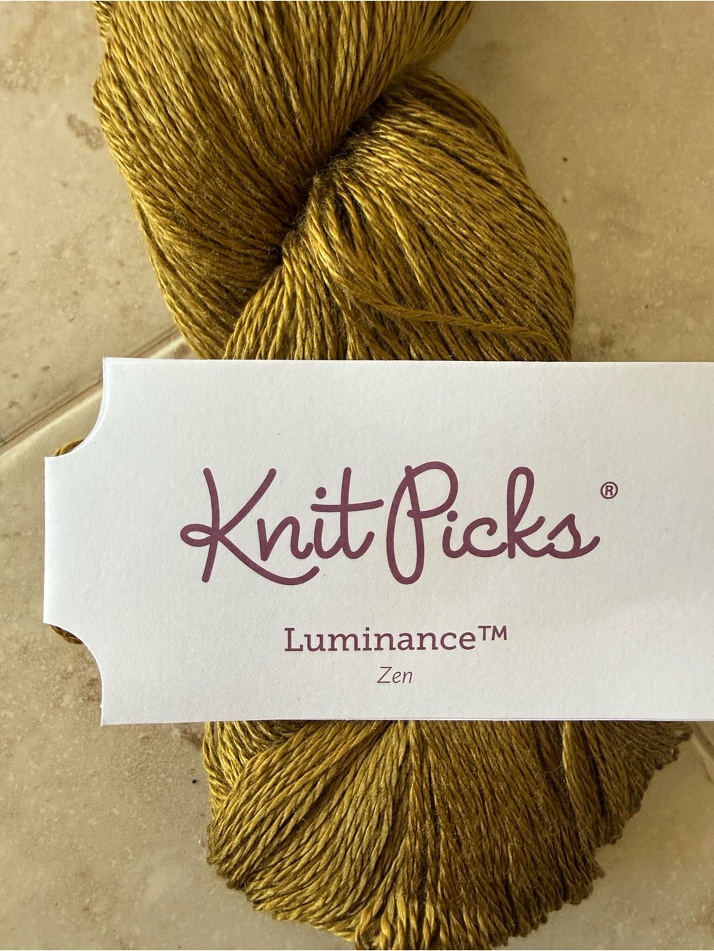 Knit Picks Luminance™ Silk Yarn - Zen (Olive Gold) 1 Hank
